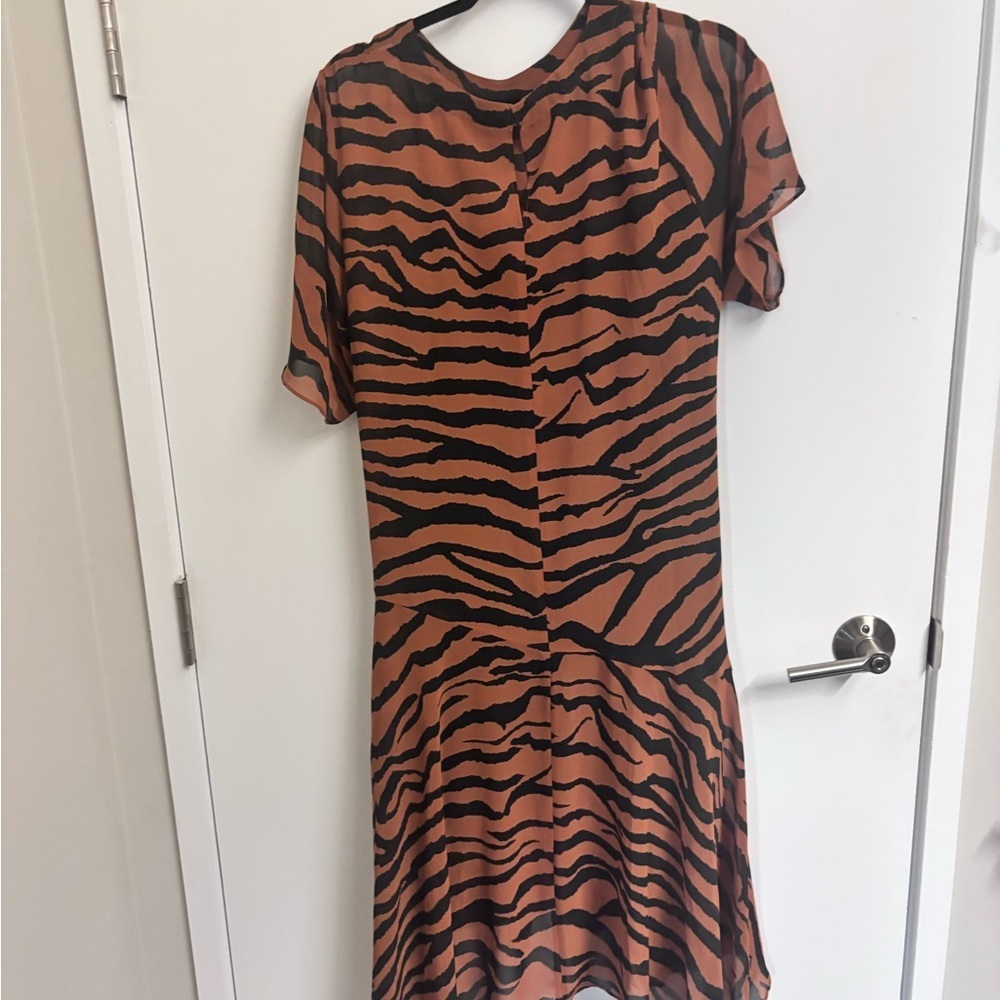 All Saints enki zephra animal print Short Sleeve dress - Picture 6 of 8